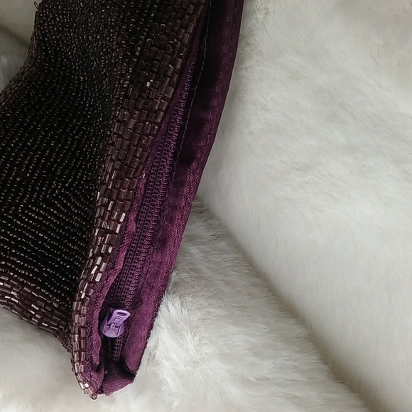 Purple Beaded Pouch Bag - Picture 5 of 5